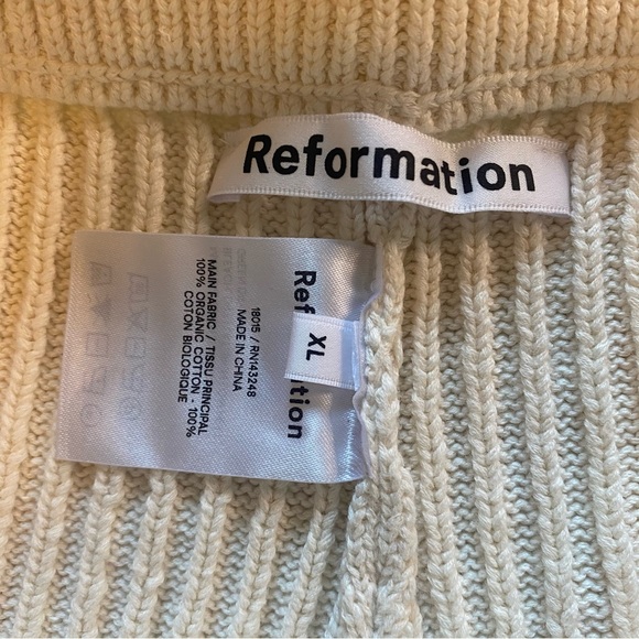 Reformation Lounge Shorts Ivory Ribbed Cort Sz X-Large - Picture 6 of 10